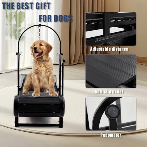 Non-Electric Dog Treadmill with Step Counter, Adjustable Incline & Brake W4740