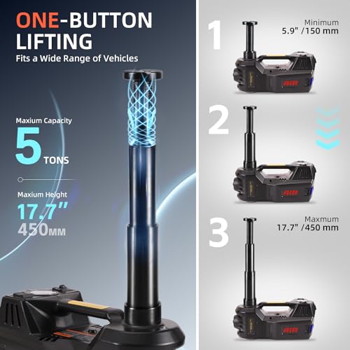 Electric Car Jack 5 Ton 12V Portable Hydraulic Jack with Led Light Q18014