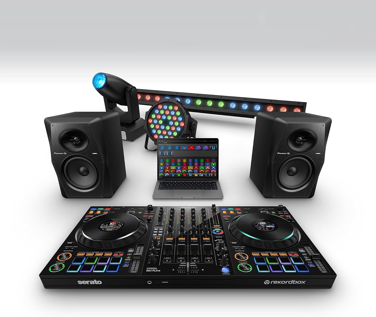 Black 4-deck DJ Controller W614482