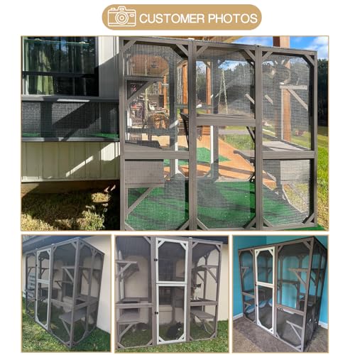 71" Wooden Cat Enclosure A443