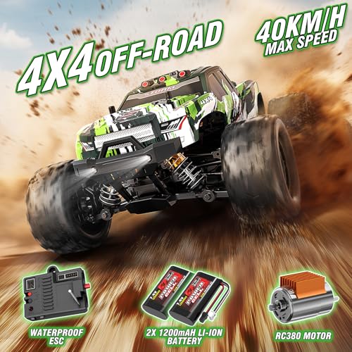 1:18 4WD Off-Road RC Truck with 2 Rechargeable Batteries H609728