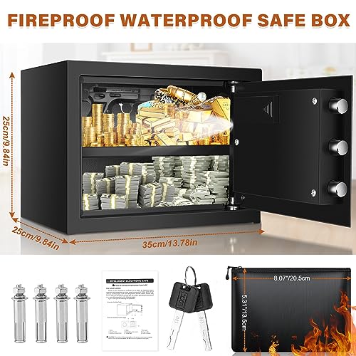1.0 Cubic Fireproof Waterproof Digital Keypad Safe with Fireproof Money Bag G475796