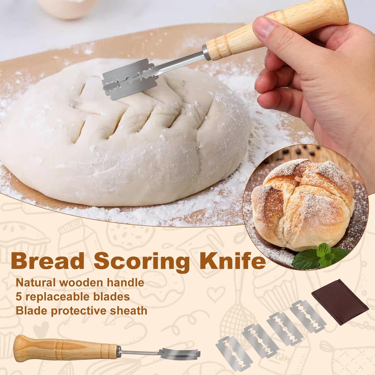 Set of 2 10 Inch Oval Cane Bread Proofing Baskets J27969
