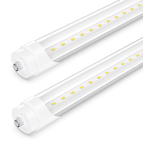 20-Pack 8FT LED Bulbs, 44W 6500K Daylight, FA8 Single Pin V5125