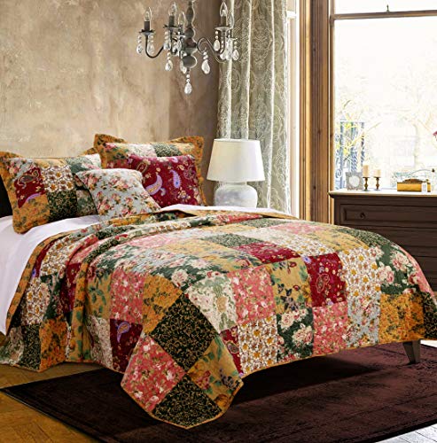 Natural 3-Piece Full/Queen Cotton Quilt Set Y97519