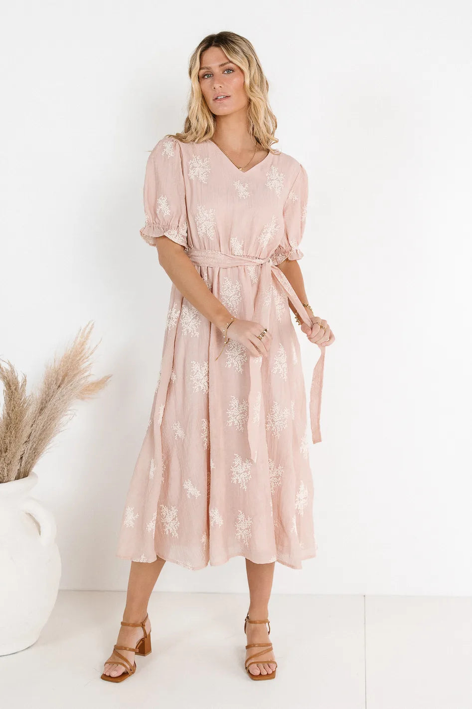 Embroidered Midi Dress W161665