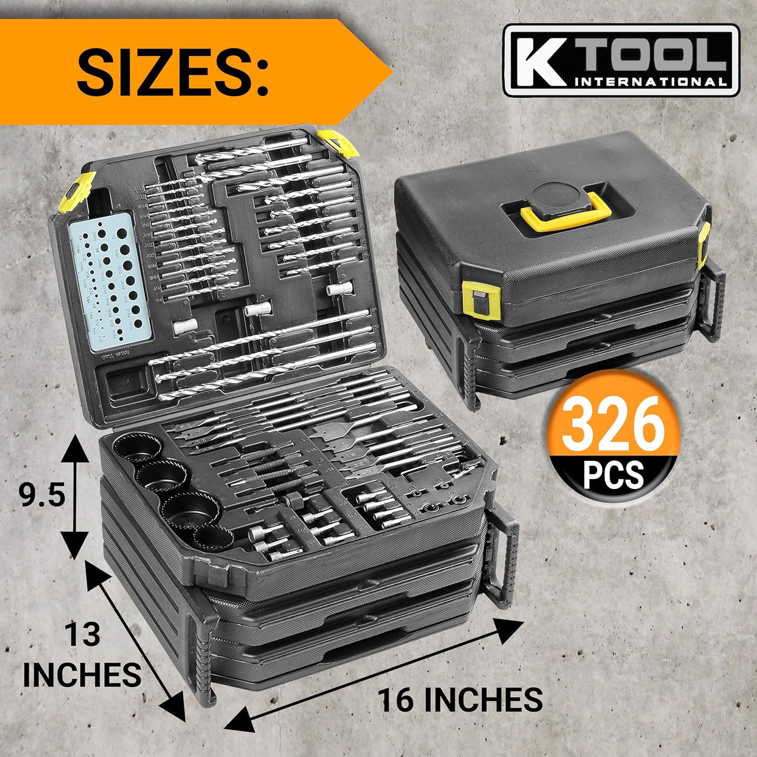 326 Piece Drill Bit Set with Case K186