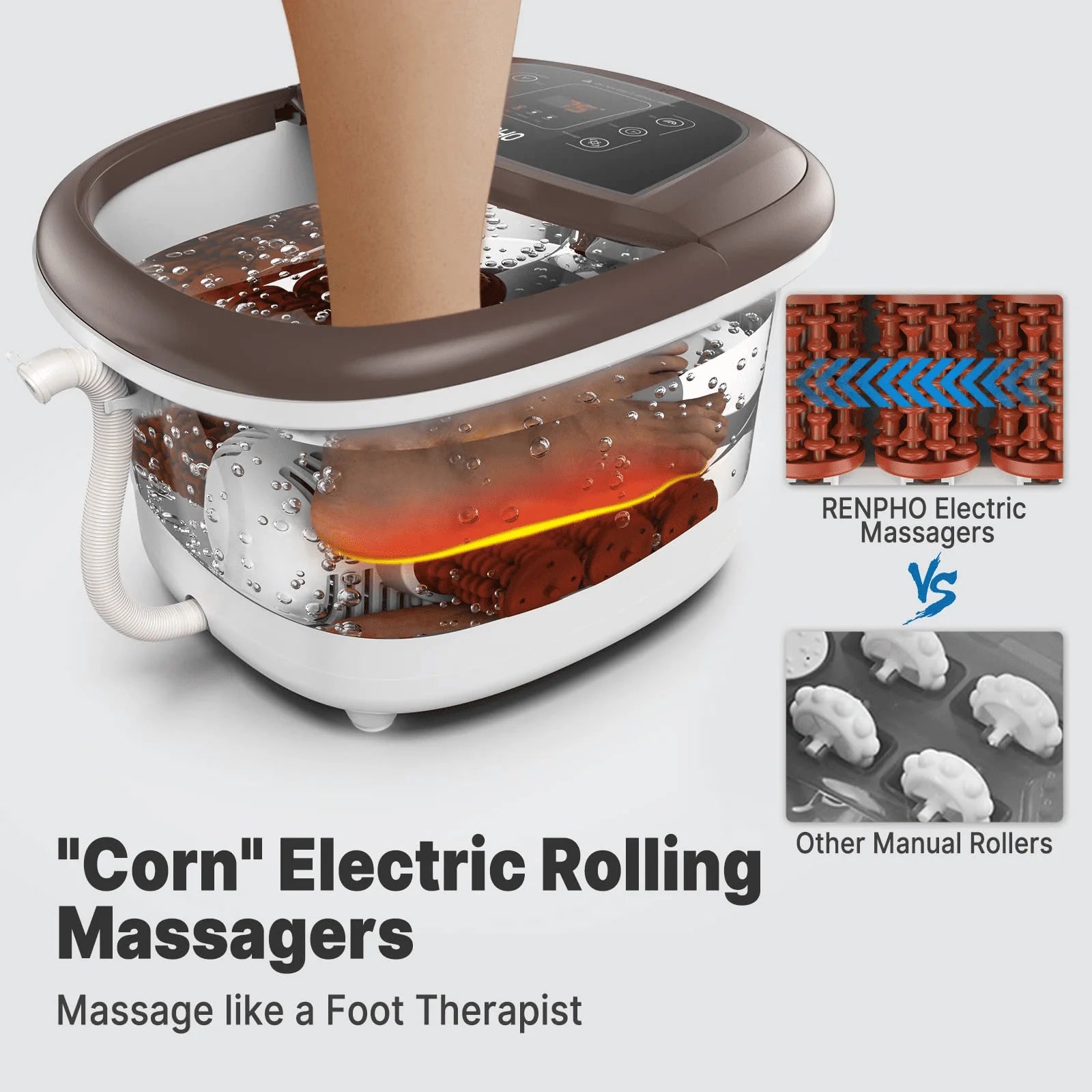 Foot Spa Bath Massager with Heat Bubbles Massage Y3077