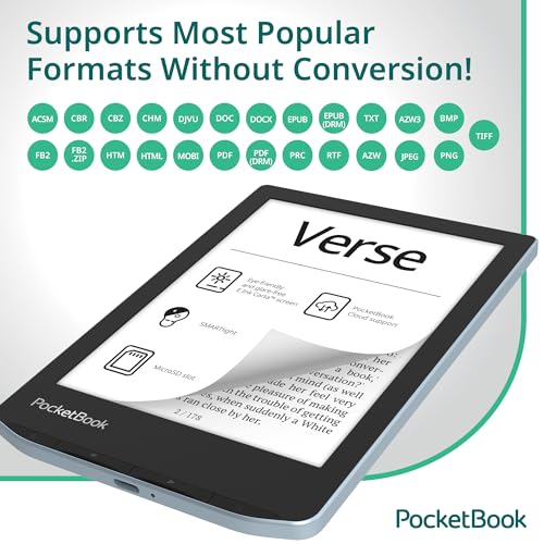E-Reader with 6'' E-Ink Touchscreen in Bright Blue L89068