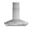 30 inch 350CFM Wall Mount Range Hood Stainless Steel with Baffle Filter LED Lights P1704