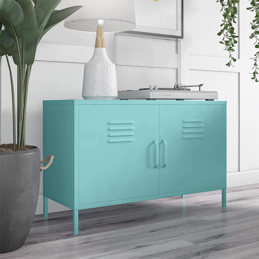 Mint 2 Door Metal Accent Cabinet F84222