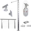 42"x1"x2" Stainless Steel Pre-Drilled Post F506