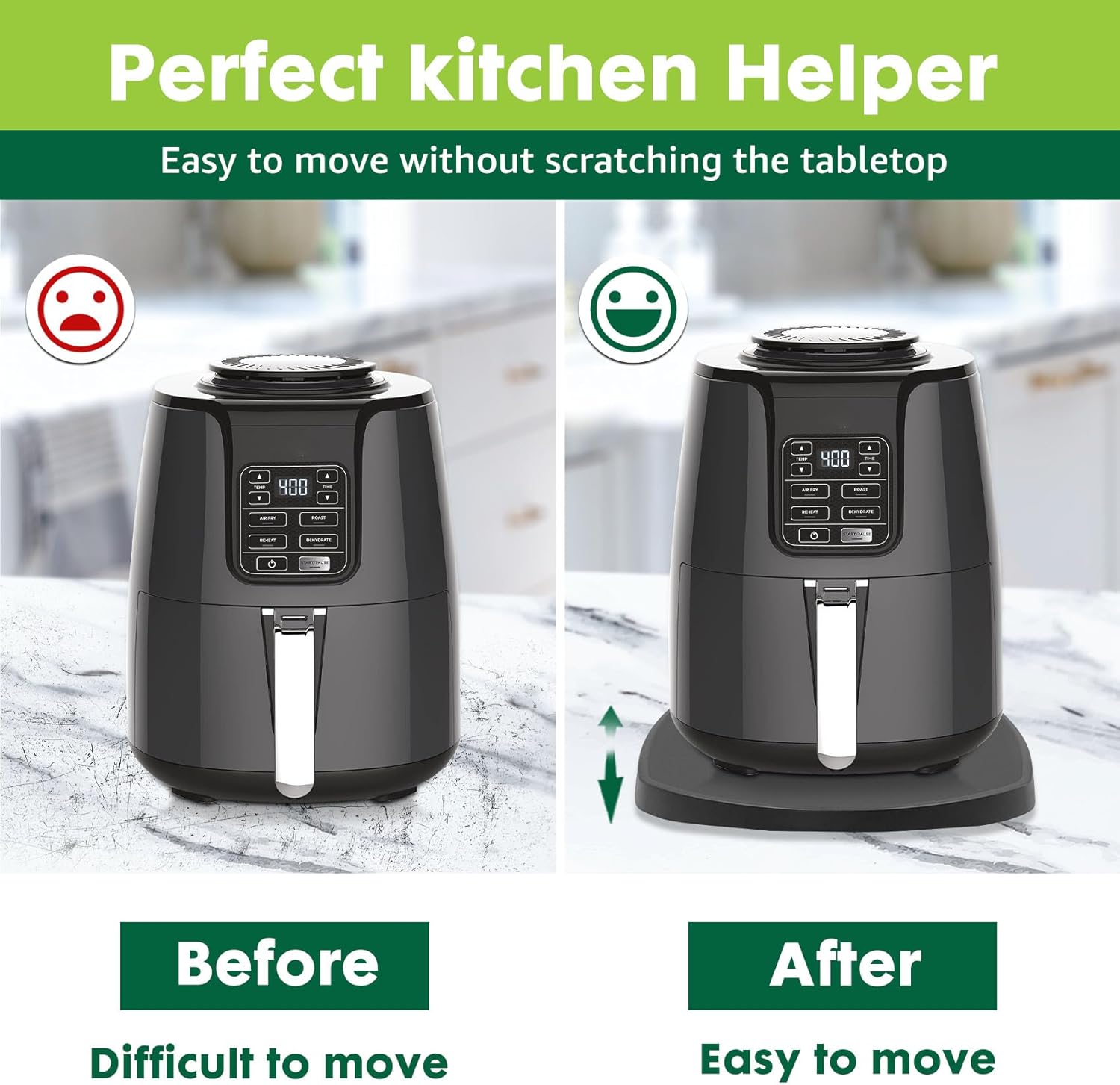 Sliding Mat Countertop Organizer for Coffee Maker (11.4''×13.3'') A5451