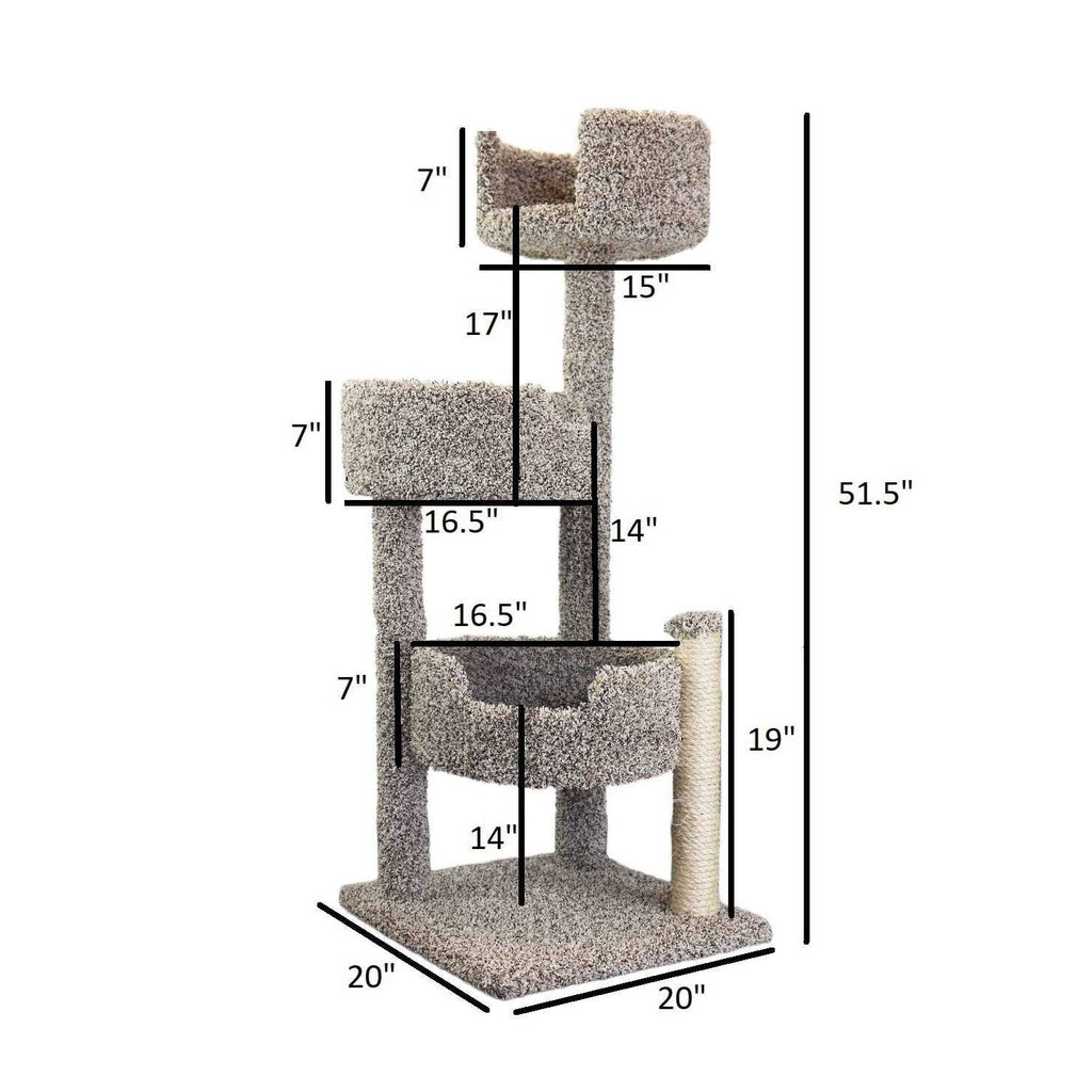 Real Wood Carpeted Cat Tree U841