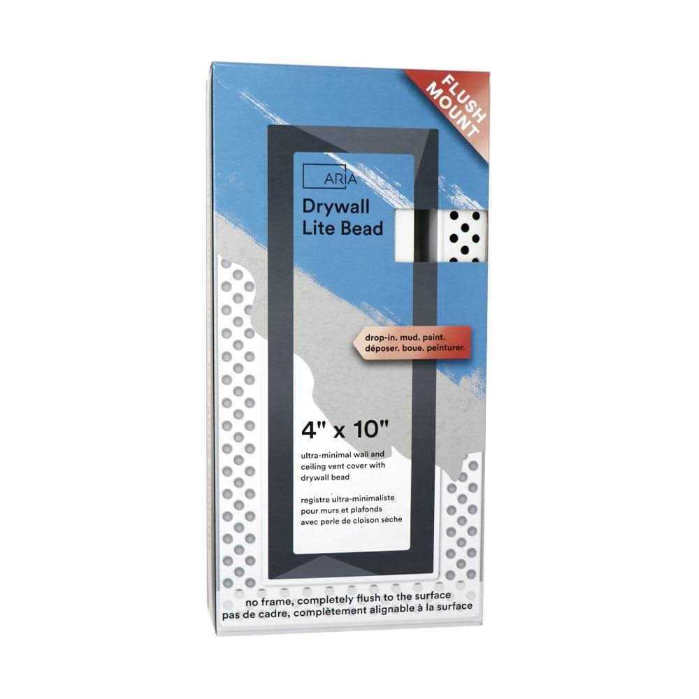 White Flush Wall Vent 4 in.x10 in. J193845
