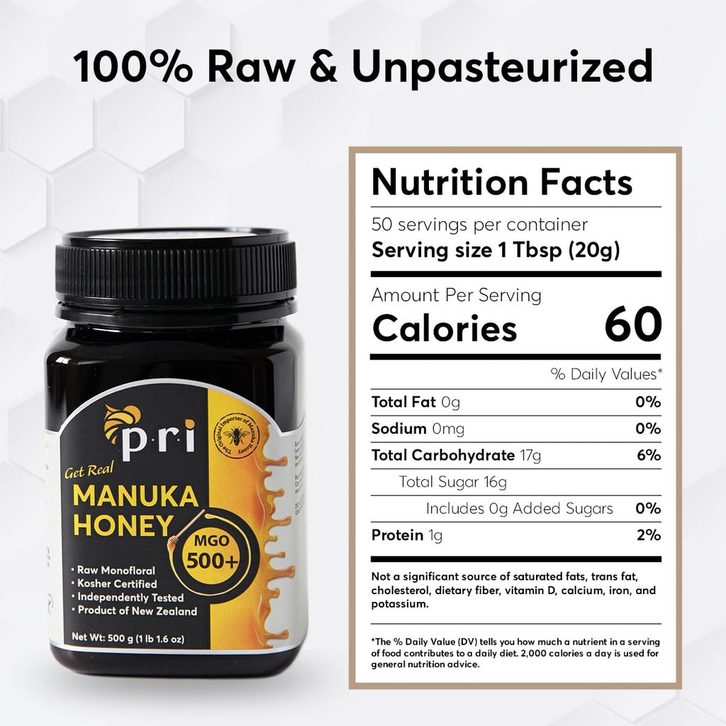 MGO 500+ 1.1LB Raw Monofloral Manuka Honey G407