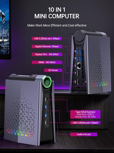 Mini PC Ryzen 7 16GB DDR4 512GB NVME SSD V591