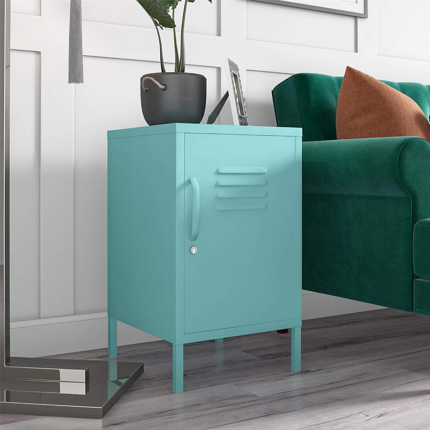 Mint 2 Door Metal Accent Cabinet F84222
