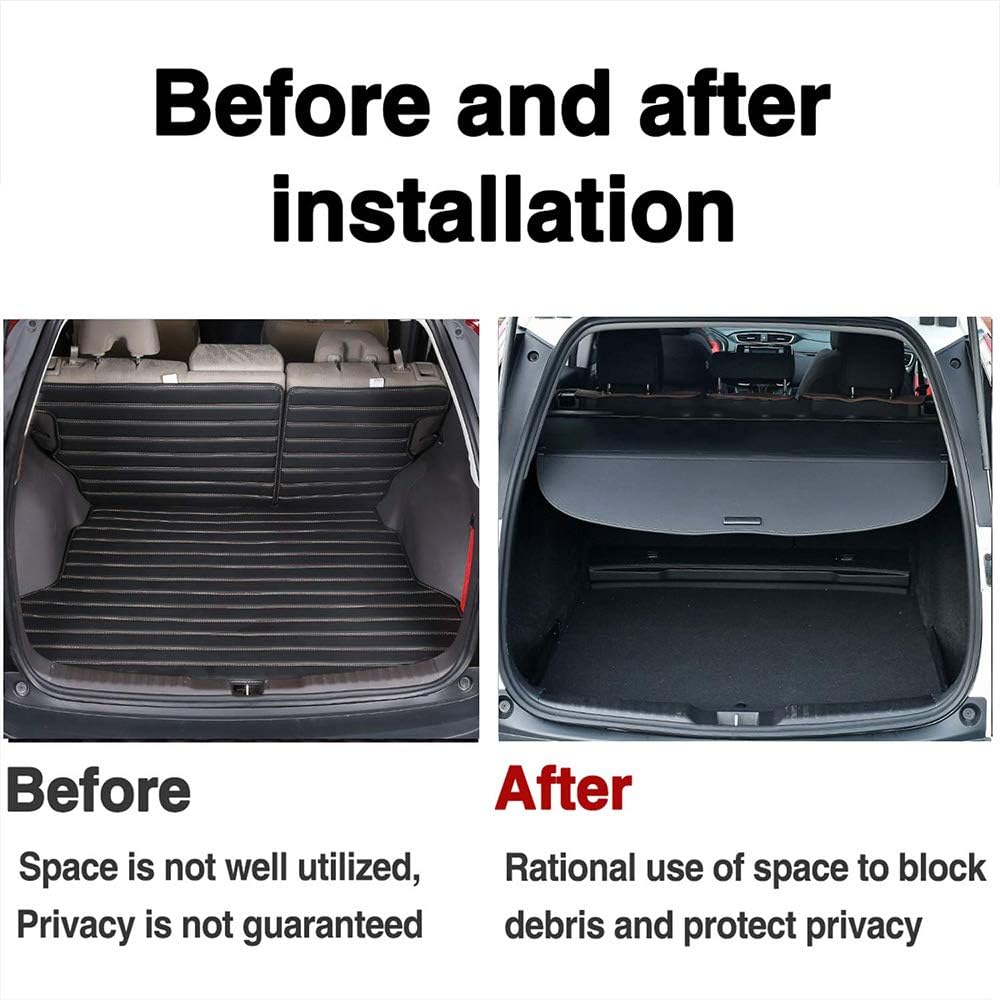 Black Retractable Rear Trunk Cover for Honda CRV U349