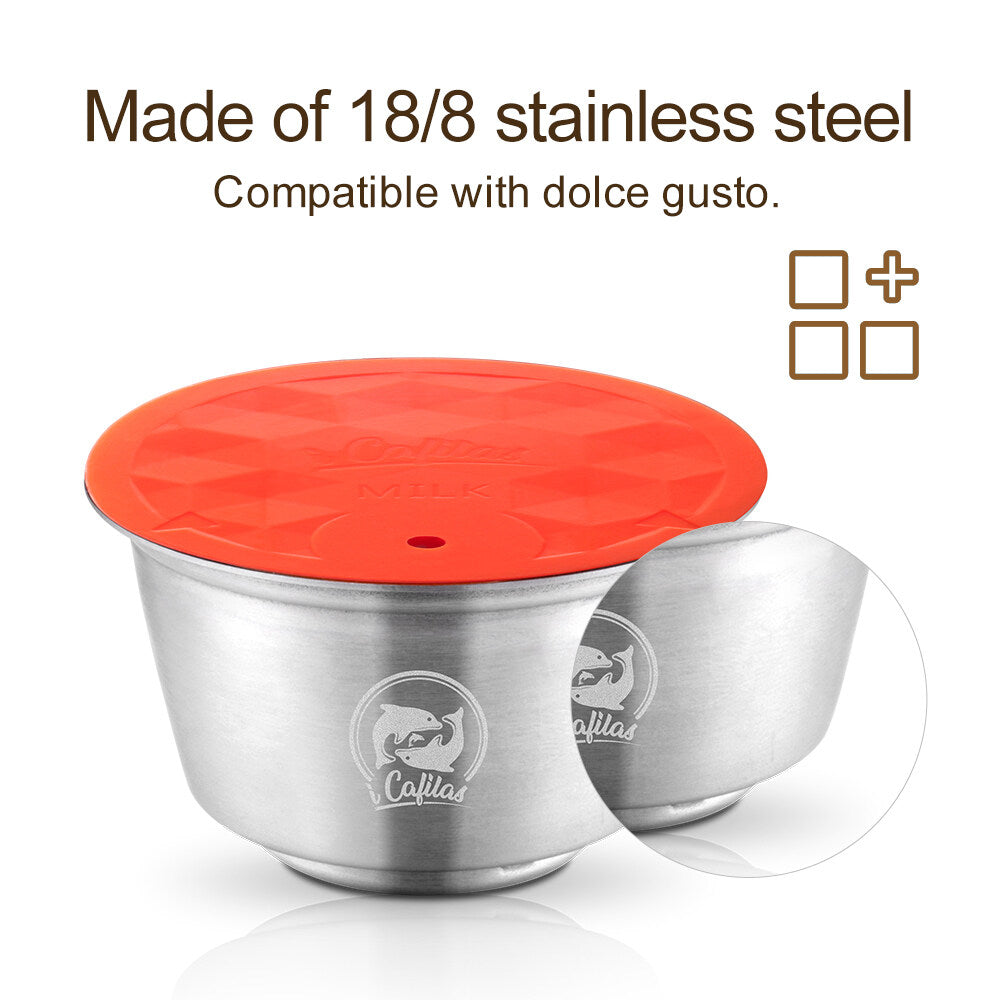 Reusable Stainless Steel Milk Capsule Compatible with Dolce Gusto L9582