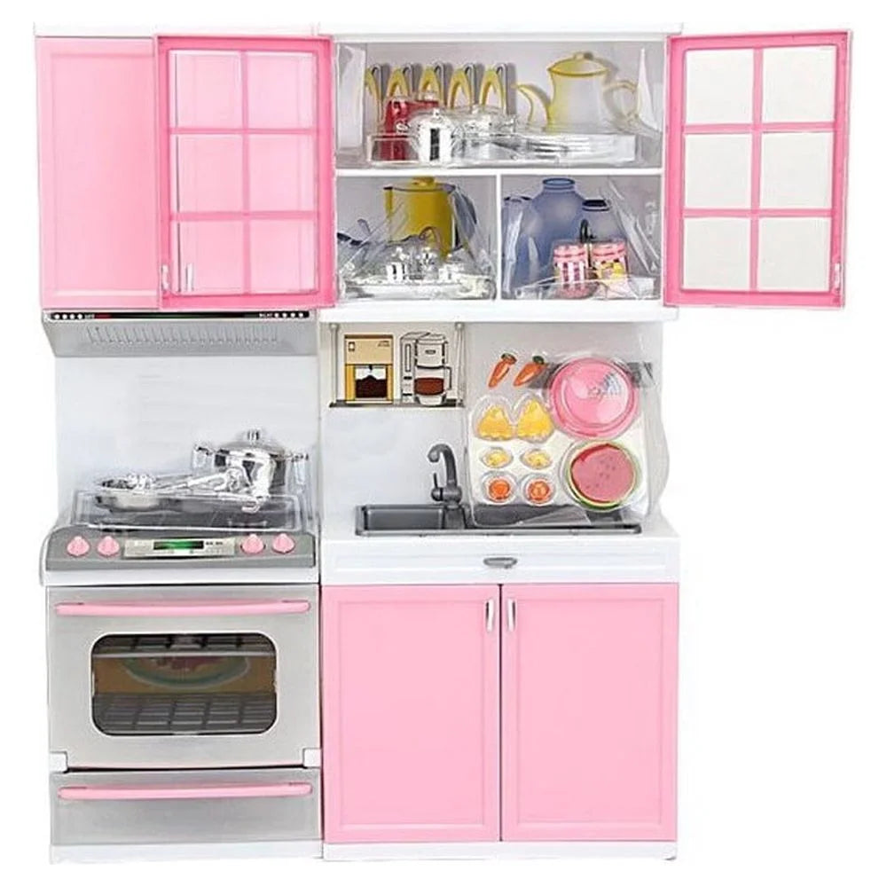 Mini Kids Kitchen Pretend Play Cooking Set Cabinet Stove Toy, 12.5 x 9.5 x 3 inch D7910