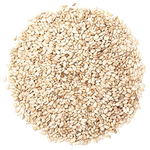 Hulled White Sesame Seeds, 1 Pound, Non-GMO, Kosher, Vegan, Unroasted, Bulk W213