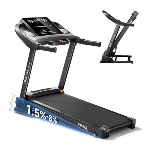 Auto Foldable Treadmill with Incline, 300 lbs Weight Capacity E458