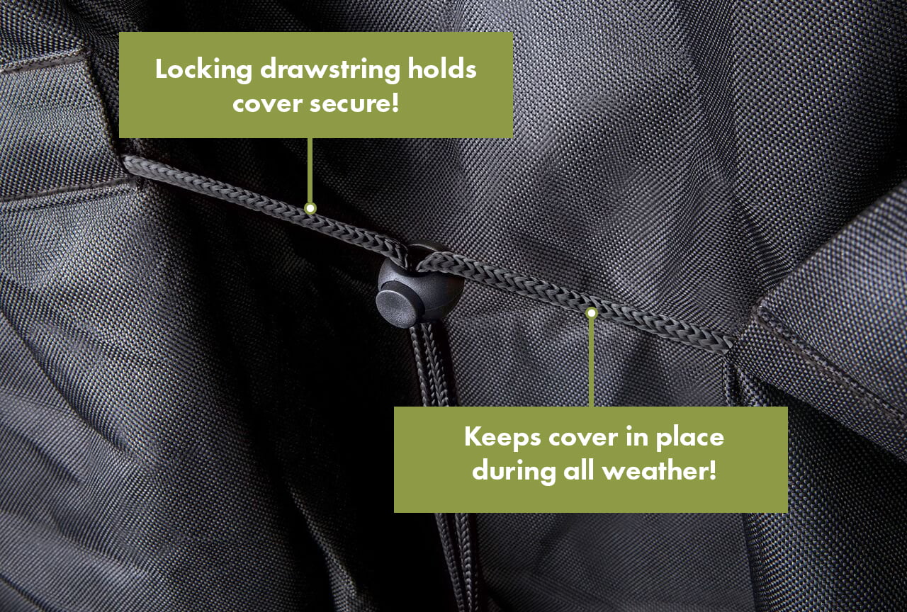 Black Heavy-Duty Rectangular Grill Cover I21342