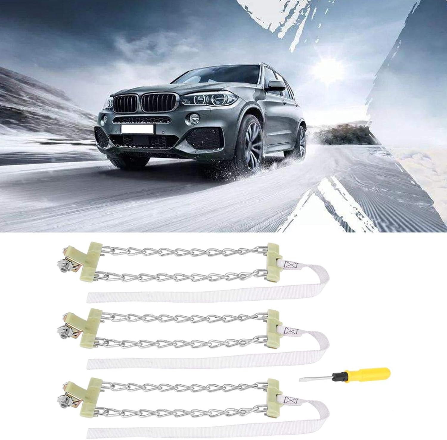3pcs 235-285mm Steel Tire Snow Chain I6744