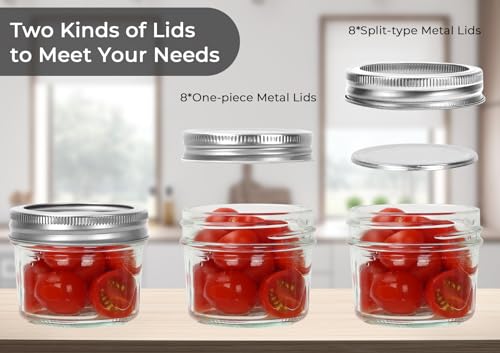 12 Pack 16oz Wide Mouth Glass Mason Jars with Airtight Lids R46060