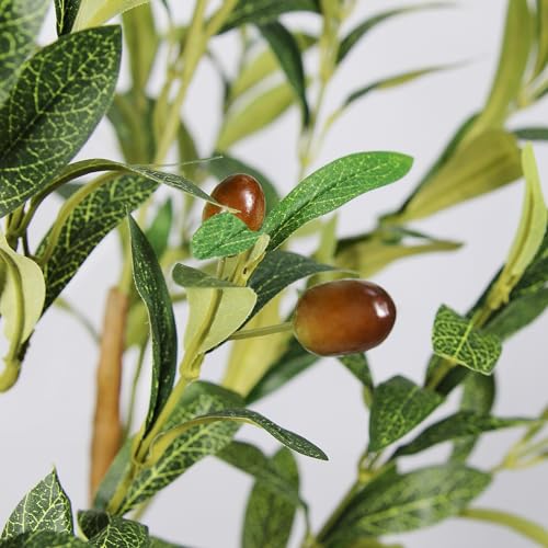 6FT Tall Artificial Olive Tree Faux Silk Potted Plants F272