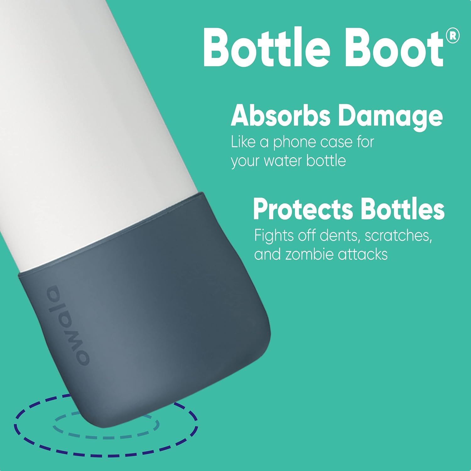 Black Insulated Stainless Steel Water Bottle with Silicone Boot R6617
