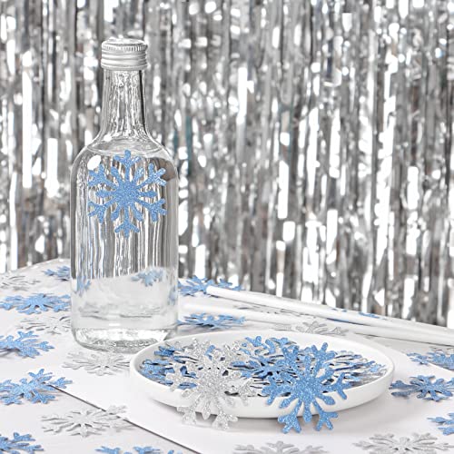 100pcs Glitter Paper Silver Blue Table Confetti L185208