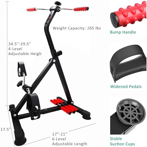 Adjustable Dual Pedal Exercise Bike for Total Body Y2556
