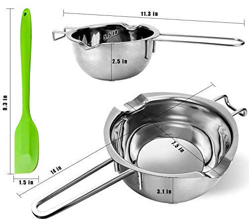 18/8 Steel Double Boiler Pot Set, 2 Cup Capacity W3293