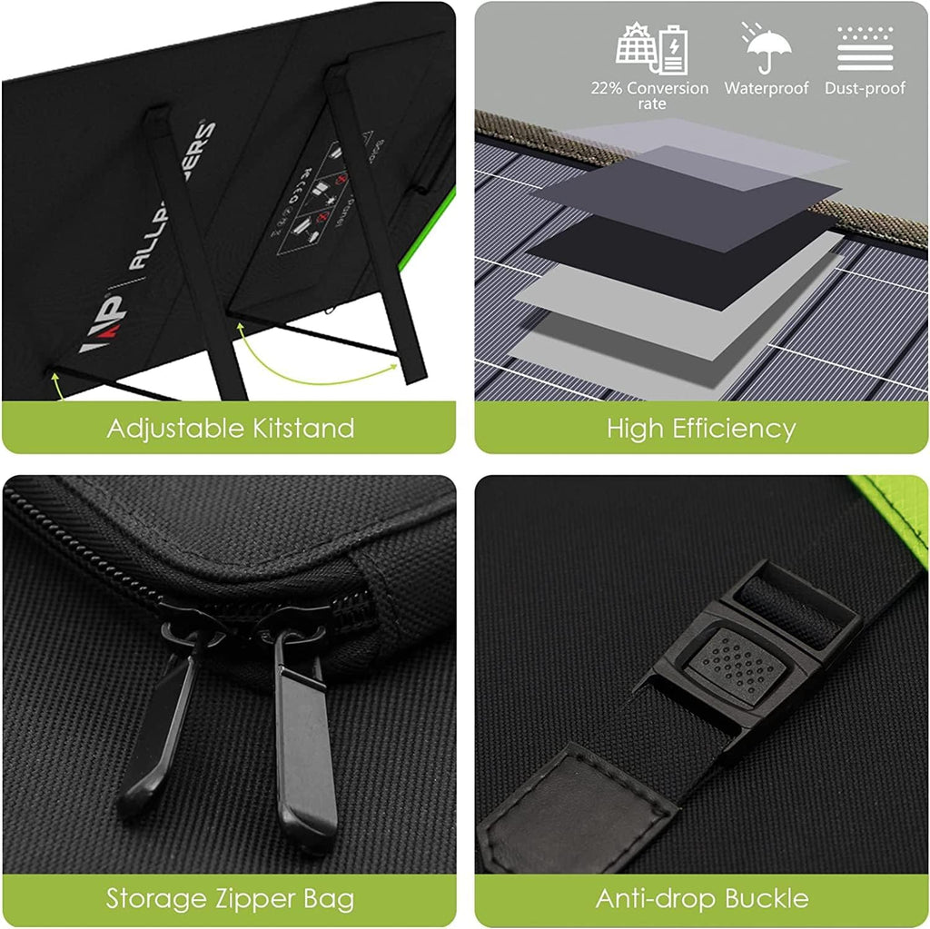 2400W Portable Power Station with 3pcs Foldable Solar Panel 200W F713
