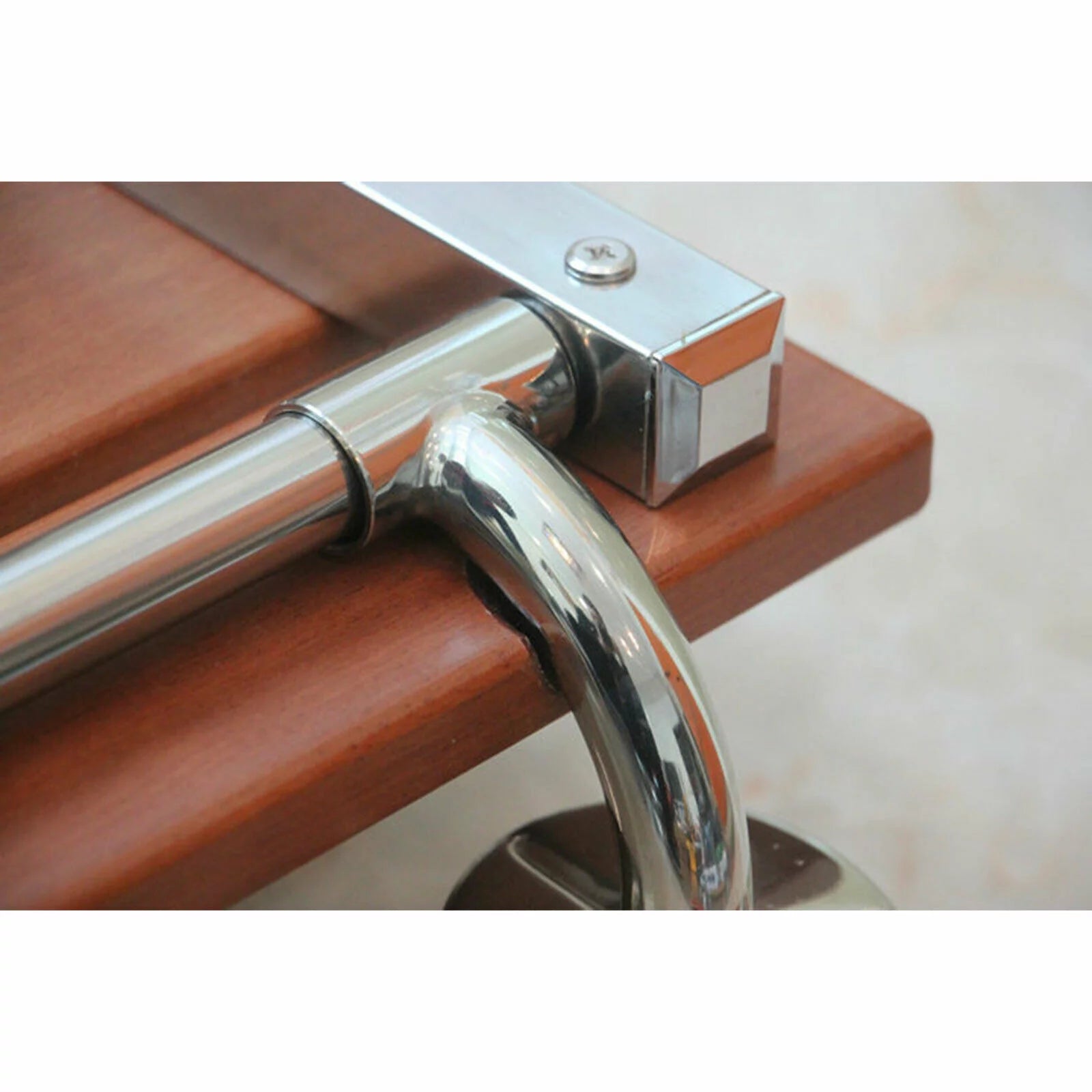 Folding Shower Seat Wall Mounted Wood Bathroom Bench R850