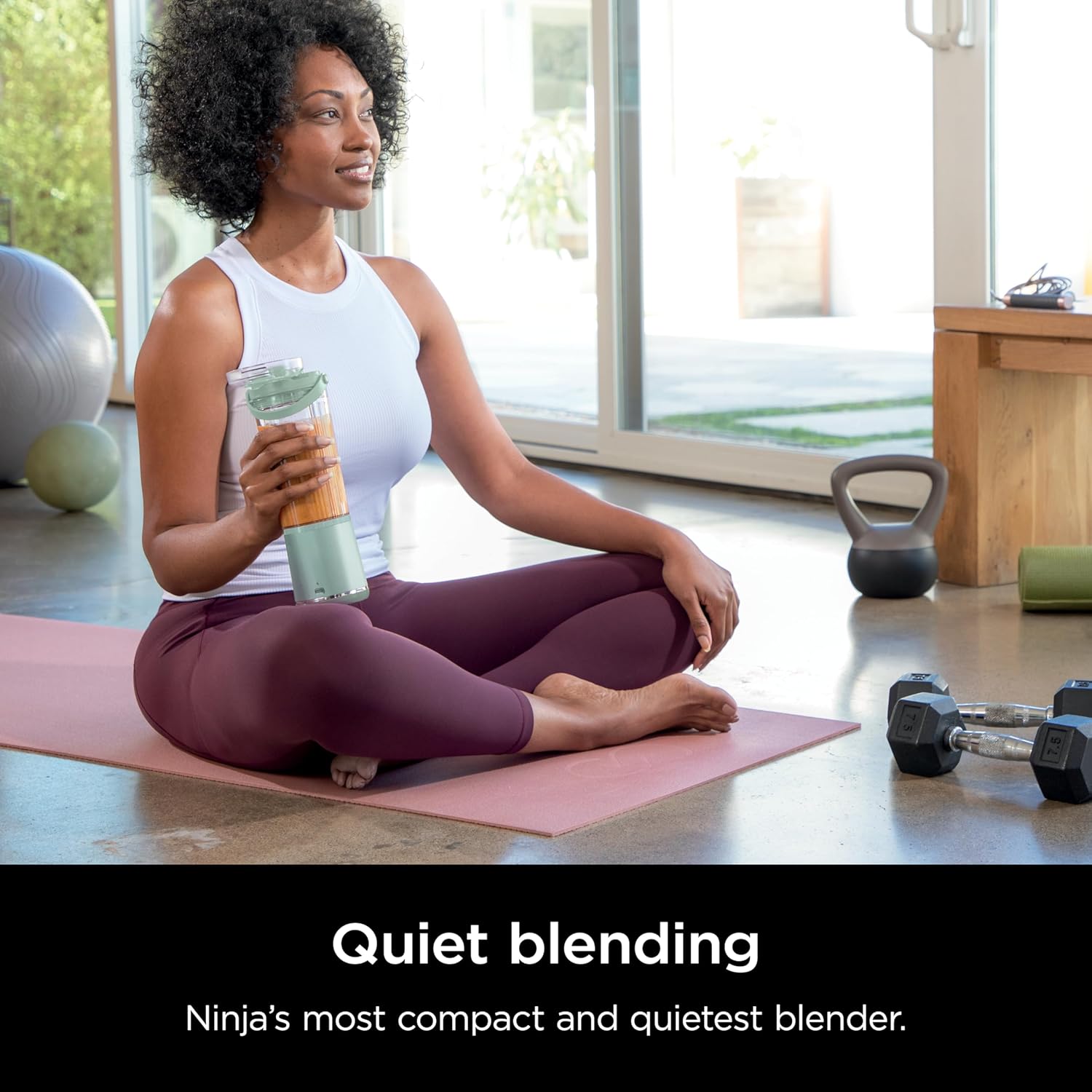 Portable Blender, Cordless, 18oz. Vessel, BPA Free, USB-C Rechargeable, Tinted Mint U78082