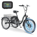 Adult Electric Tricycle, 3 Wheel Electric Bike, 7-Speed, Removable Lithium Battery H532