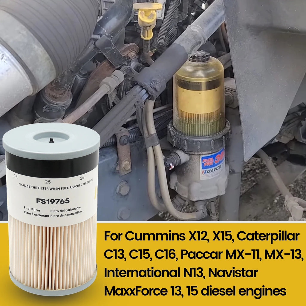 4pcs Fuel Filter with Water Separator 25micron E15581
