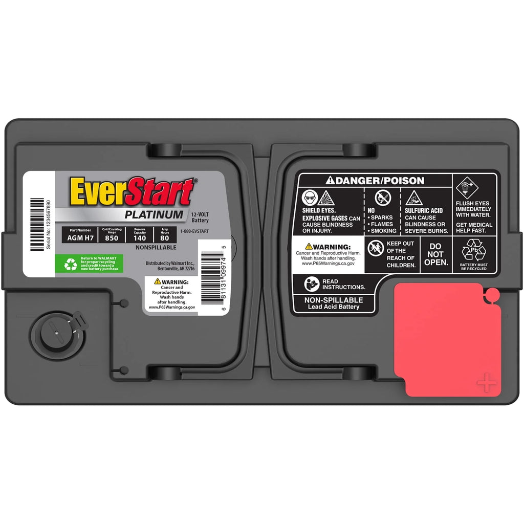 AGM Automotive Battery, Group Size H7 / LN4 / 94R 12 Volt, 800 CCA 140 RC M686744