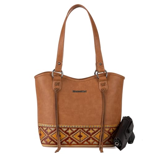 Western Tote Bag Tooled Shoulder Top Handle Handbag P834