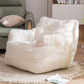 Ivory Soft Tufted Foam Bean Bag Chair I4182
