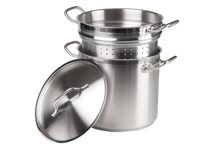 Stainless 16 Quart Steamer/Pasta Cooker with Cover Q3504