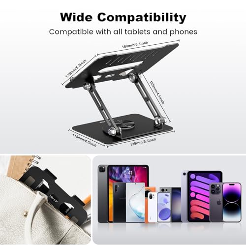 Adjustable Aluminum Tablet Stand White P7742