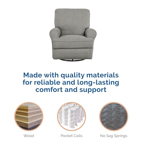 Gray Swivel Glider Recliner Chair Y513162