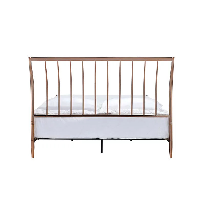 Contemporary Queen Metal Frame Sleigh Bed U46498
