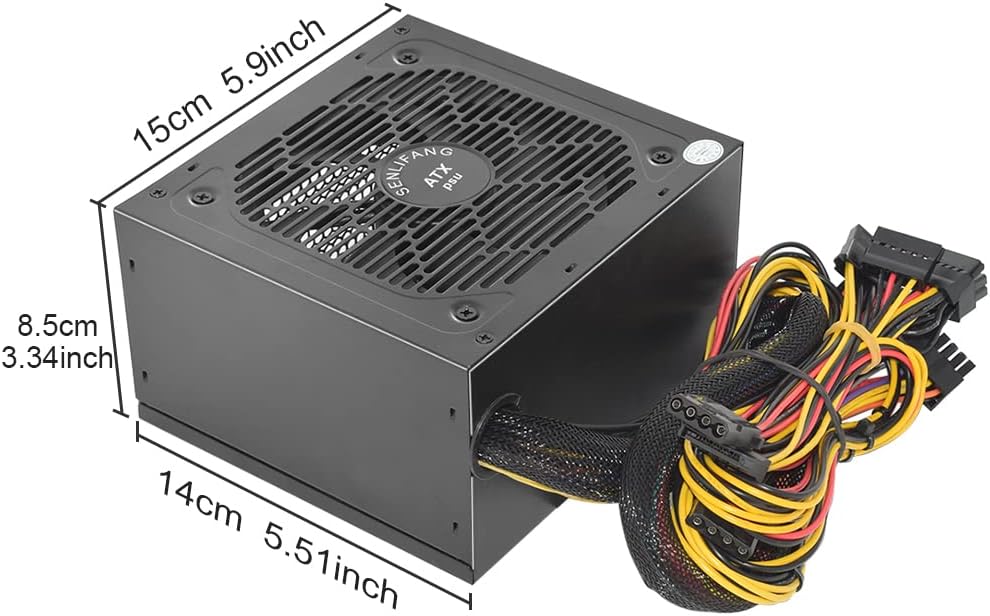 500W 80 Plus Gold Non-Modular Active PC Power Supply with 120mm Fan C15422