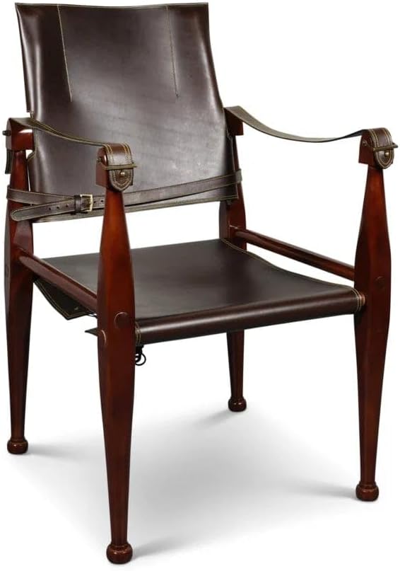 Bridle Leather Campaign Chair V179221