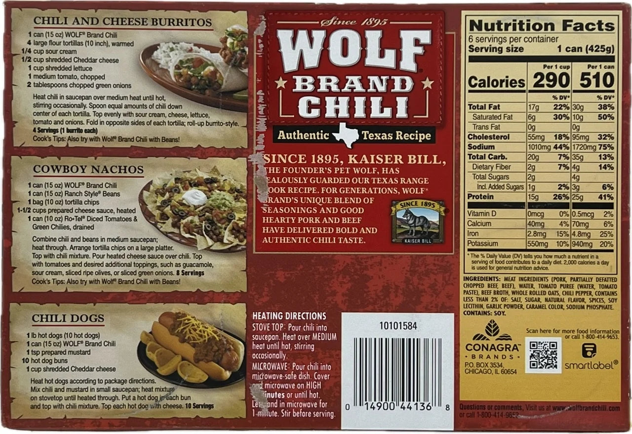15 Ounce Cans (Pack of 6) Chili G555619